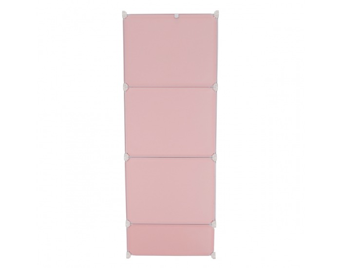 Detská modulárna skriňa Norme - ružová / detský vzor