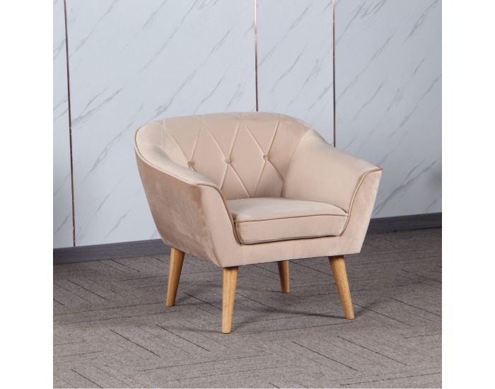 Kreslo Nosel - béžová / prírodná