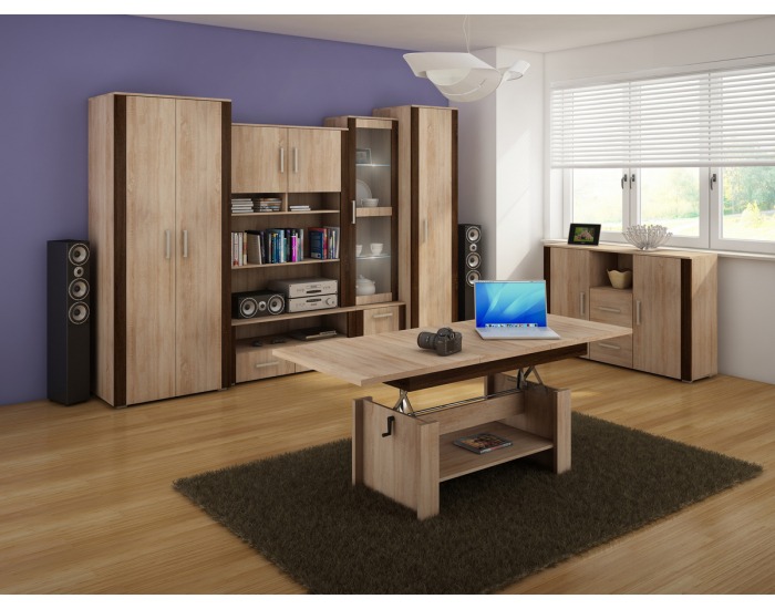 Komoda Notti NOT-02 - sonoma svetlá / sonoma svetlá / sonoma tmavá