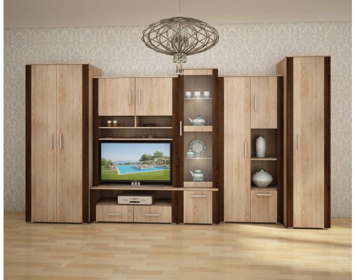 Komoda Notti NOT-02 - sonoma svetlá / sonoma svetlá / sonoma tmavá