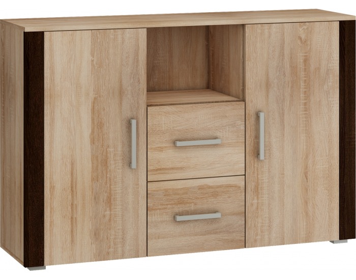 Komoda Notti NOT-02 - sonoma svetlá / sonoma svetlá / sonoma tmavá