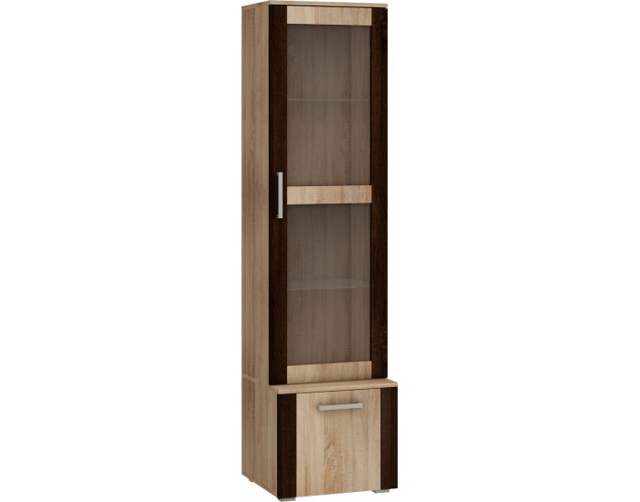 Vitrína Notti NOT-08 - sonoma svetlá / sonoma svetlá / sonoma tmavá