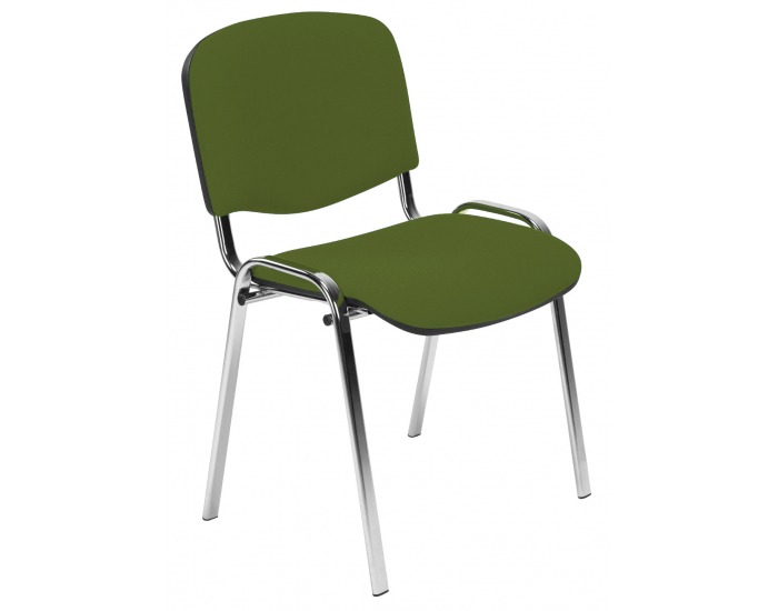 Konferenčná stolička Iso Chróm - zelená (M38) / chróm