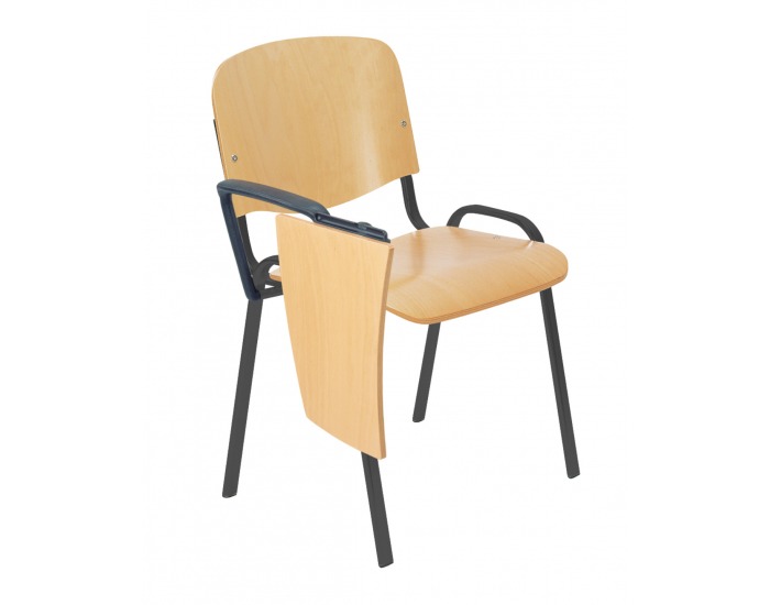 Konferenčná stolička so stolíkom Iso Wood - buk / čierna