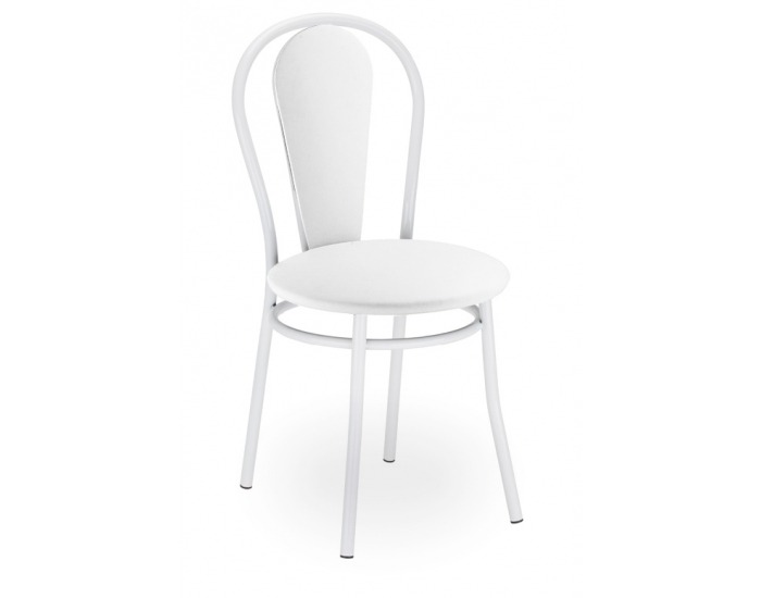 Jedálenská stolička Tulipan Plus - biela / biela ekokoža (V01)