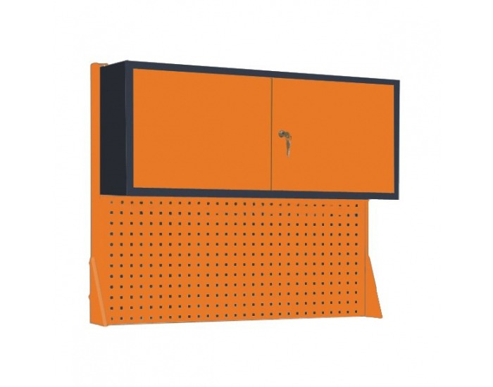 Nadstavba k pracovnému stolu so skrinkou NSS/01/2M/S - grafit / oranžová