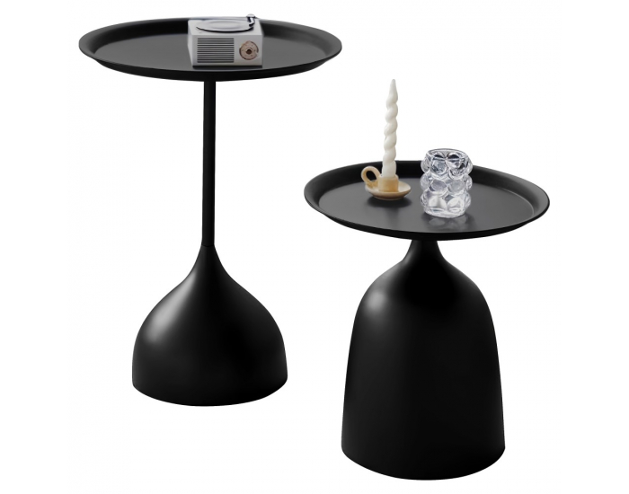 Konferenčný stolík (2 ks) Nubo - čierna