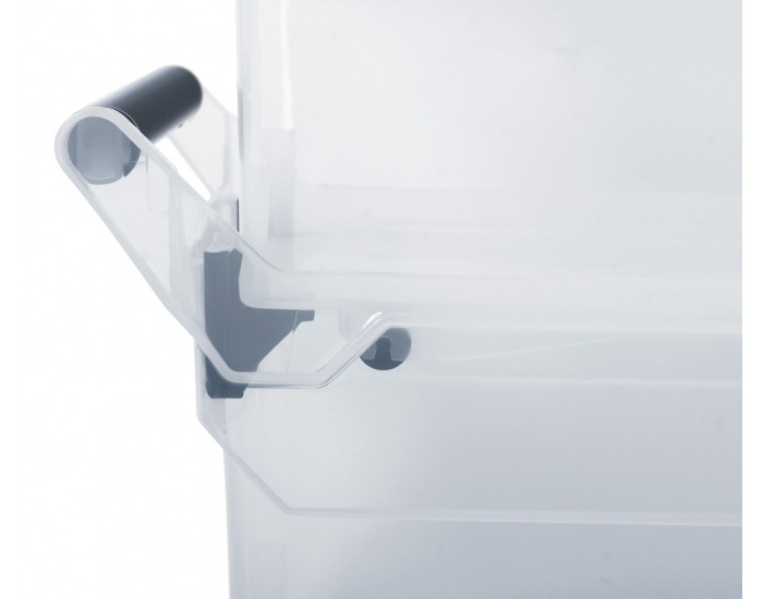 Plastový úložný box na kolieskach NUK5H 44 l - priehľadná