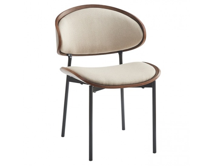 Jedálenská stolička Nuria - béžová / orech / čierna