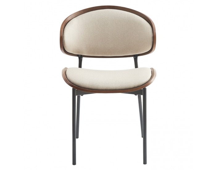 Jedálenská stolička Nuria - béžová / orech / čierna