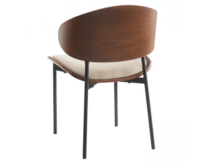 Jedálenská stolička Nuria - béžová / orech / čierna