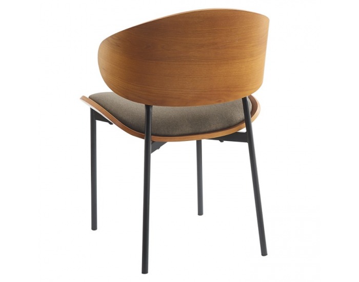 Jedálenská stolička Nuria - hnedá / jaseň / čierna