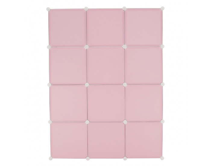 Detská modulárna skriňa Nurmi - ružová / detský vzor