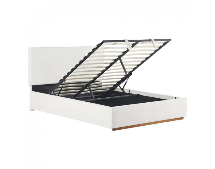 Čalúnená manželská posteľ s roštom Nuvola 160 - biela