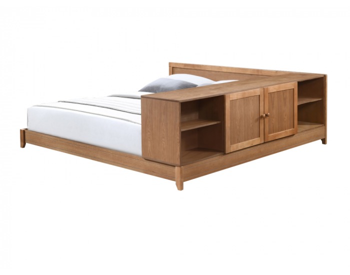 Posteľový rám s komodou Obys 160 - dub