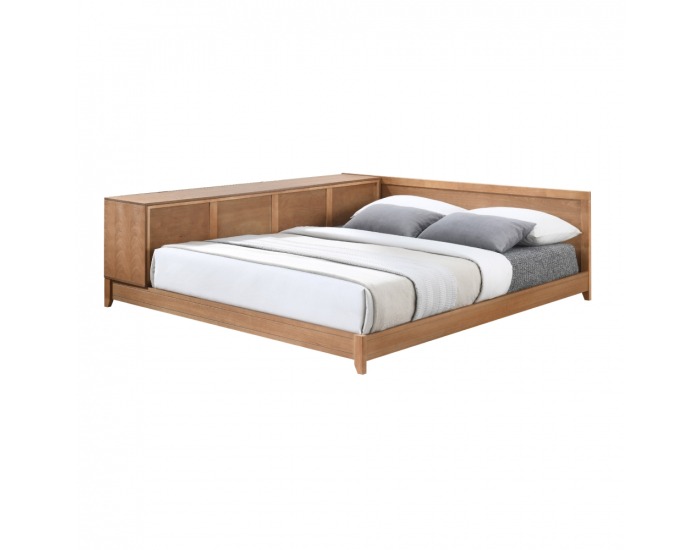 Posteľový rám s komodou Obys 160 - dub