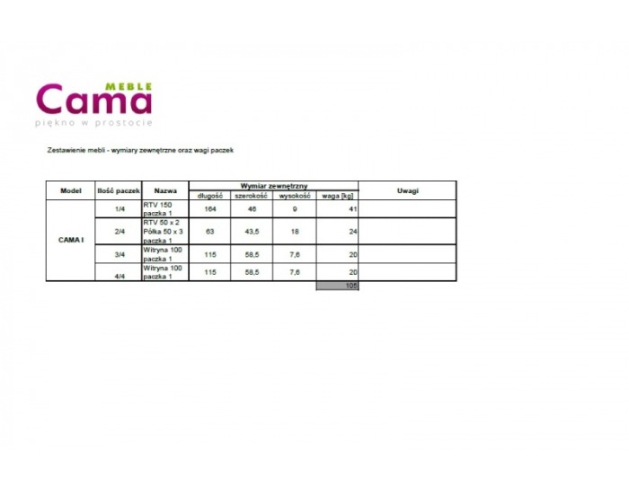 Obývacia stena Cama I - wenge / biely lesk