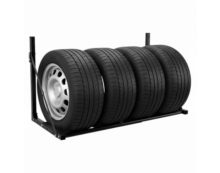 Nástenný stojan na pneumatiky Odelio New - čierna