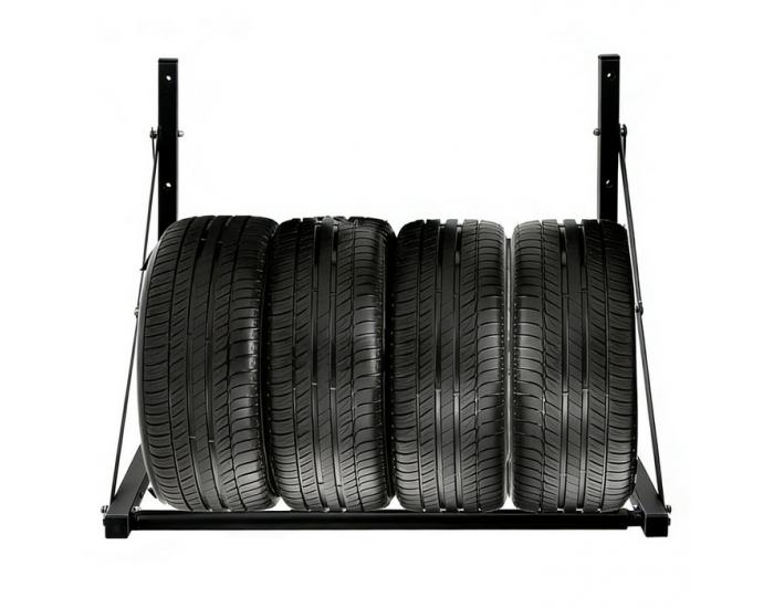 Nástenný stojan na pneumatiky Odelio New - čierna
