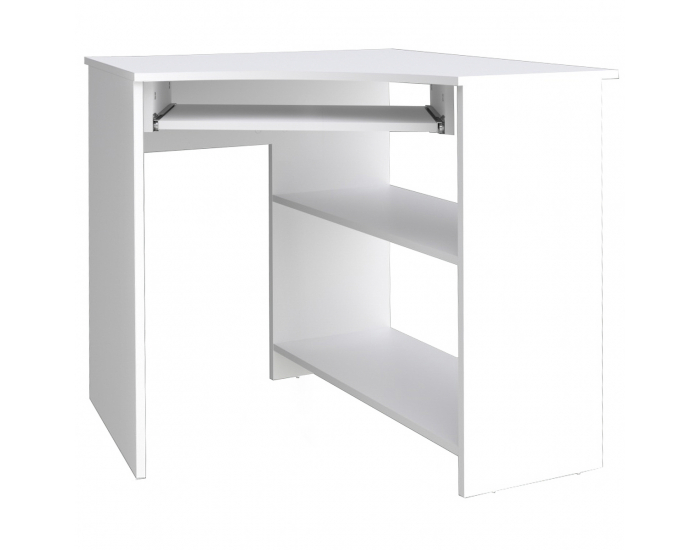 Rohový PC stolík Oderzo - biela