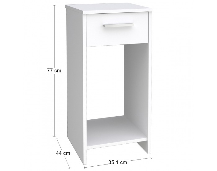 Skrinka k PC stolíku Oderzo - biela