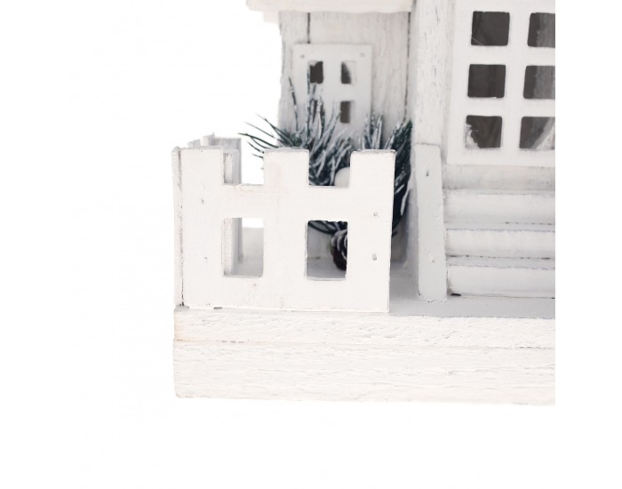 Svietiaci vianočný kostolík Odetta - biela