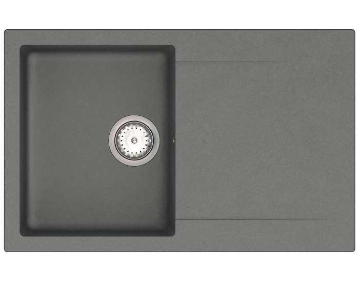 Granitový kuchynský drez so sifónom Odi ONB 02-78 76,5x48 cm - tmavosivá