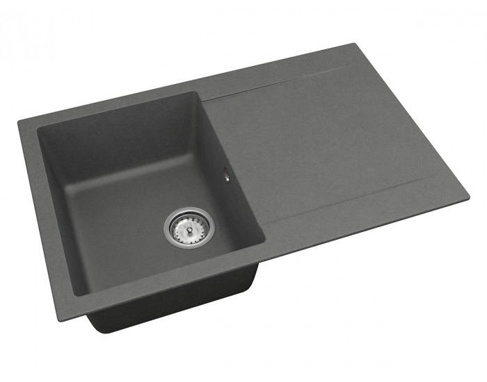 Granitový kuchynský drez so sifónom Odi ONB 02-78 76,5x48 cm - tmavosivá