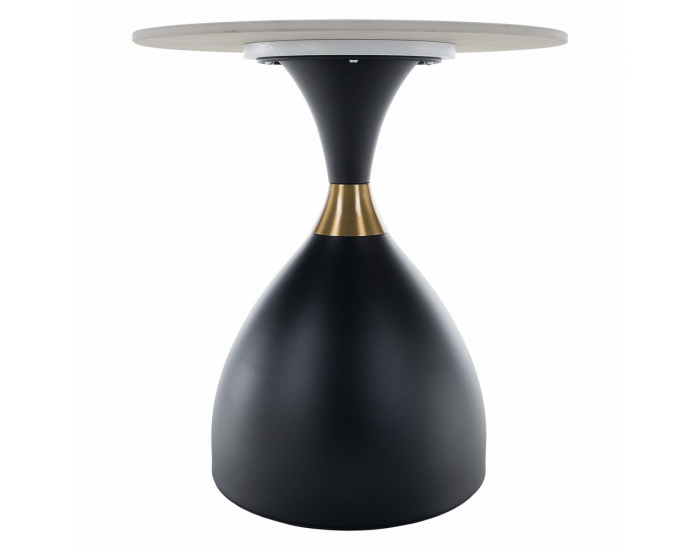 Konferenčný stolík Odis - biely mramor / čierna