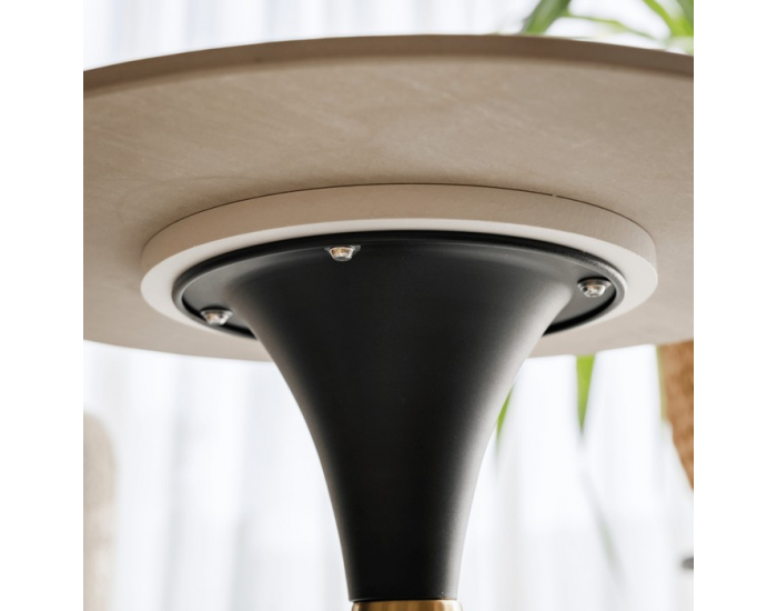 Konferenčný stolík Odis New - biely mramor / čierna