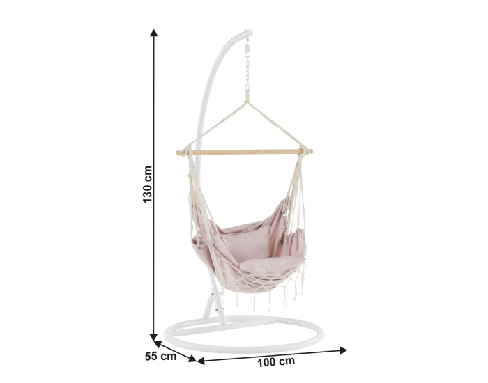 Závesné hojdacie kreslo Oframe - staroružová