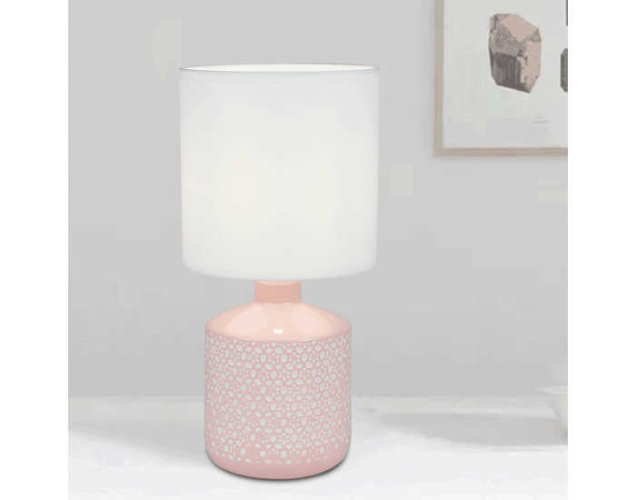 Stolná lampa Ofred - biela / ružová