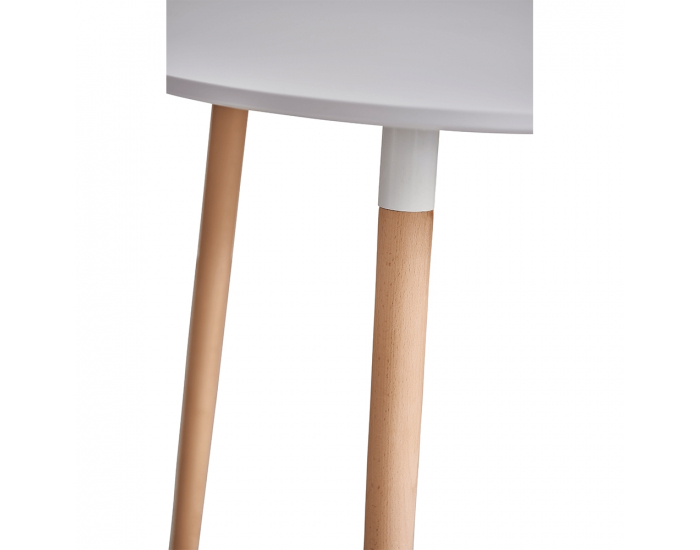 Okrúhly jedálenský stôl Elcan 80 80x75 cm - biela / buk