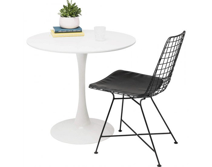 Okrúhly jedálenský stôl Reventon 80x75 cm - biela matná