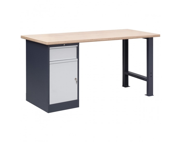 Pracovný stôl OL03/O3 - grafit / svetlosivá