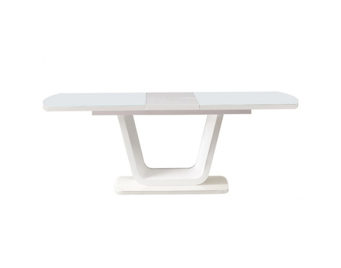 Rozkladací jedálenský stôl Olav - biely lesk