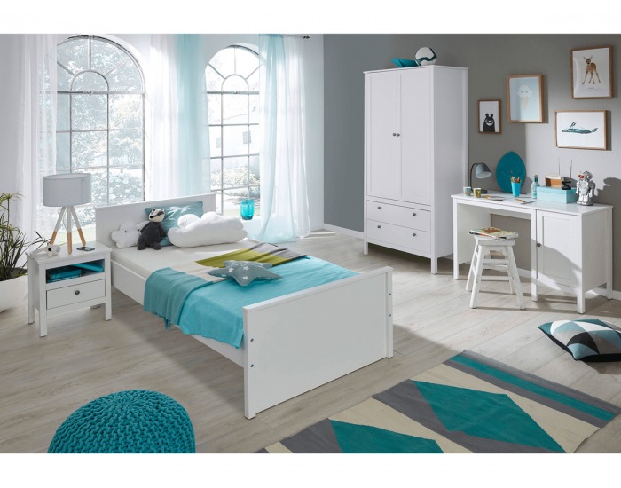 Písací stôl Olje 1D/1155 - biela