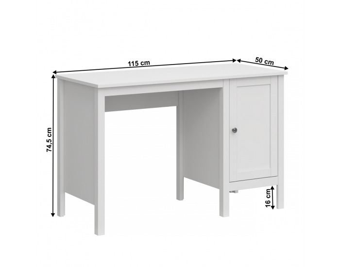 Písací stôl Olje 1D/1155 - biela