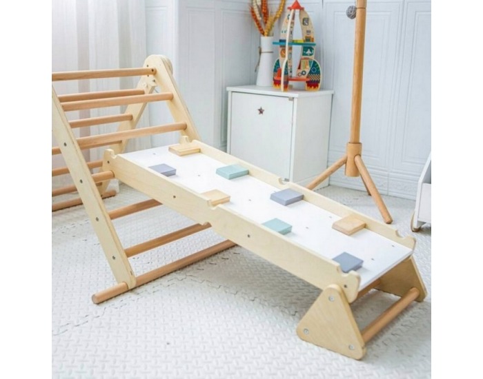 Montessori Piklerovej trojuholník 3v1 Oprin - prírodná / mix farieb