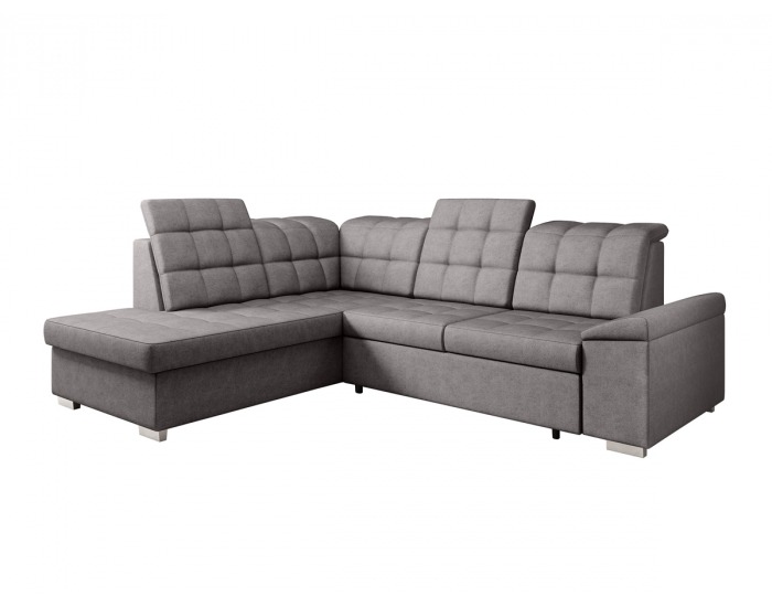 Rohová sedačka s rozkladom a úložným priestorom Oreo Roh L - hnedosivá