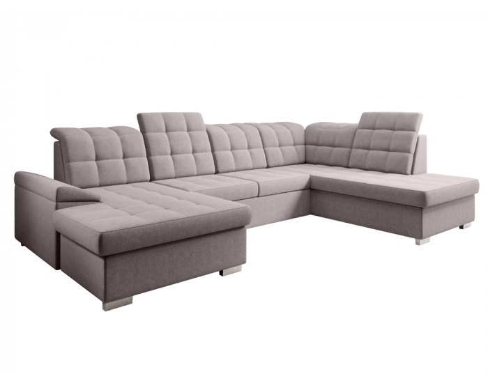 Rohová sedačka U s rozkladom a úložným priestorom Oreo U P - sivobéžová (taupe)