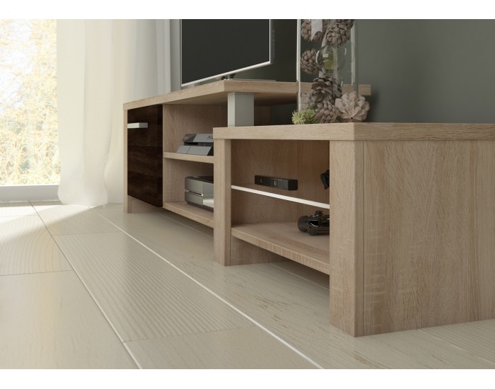 TV stolík Orion - sonoma svetlá / sonoma tmavá