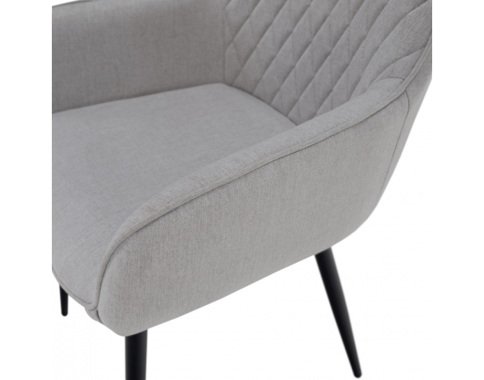 Jedálenské kreslo Oskor - svetlosivá / čierna