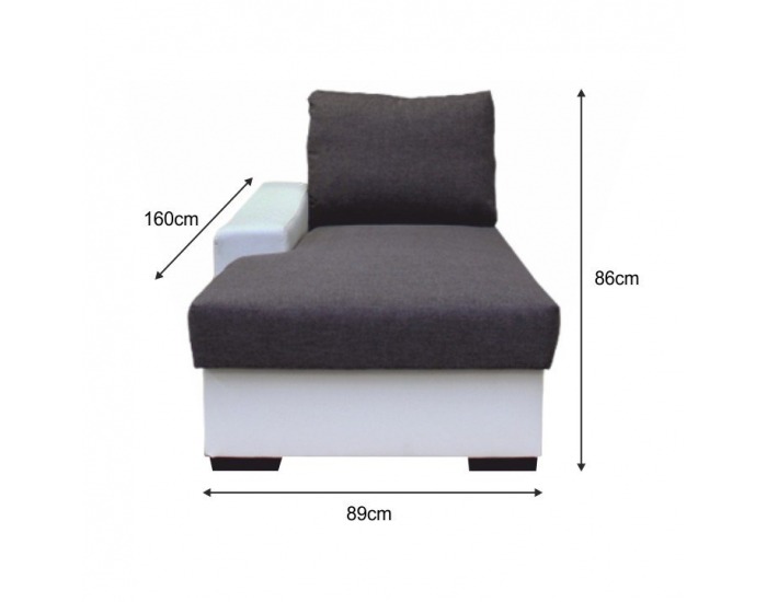 Otoman s úložným priestorom Oregon 01 - sivá / biela