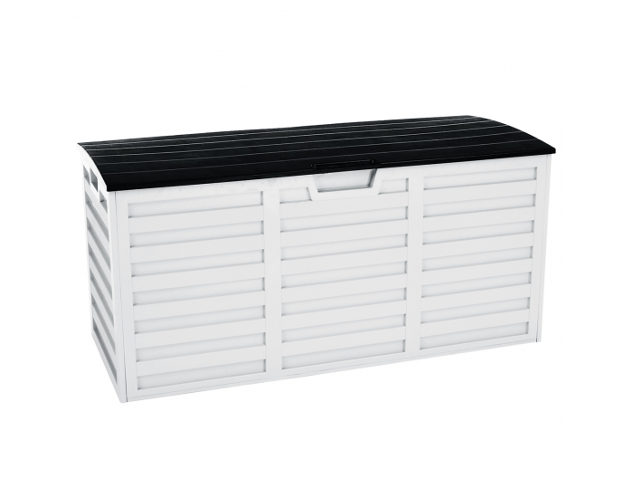 Záhradná truhlica Padmo - biela / čierna