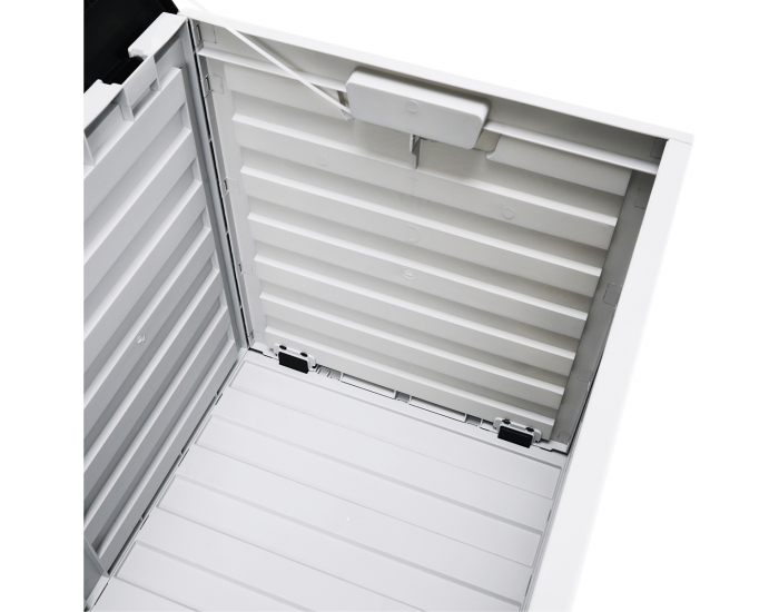 Záhradná truhlica Padmo - biela / čierna