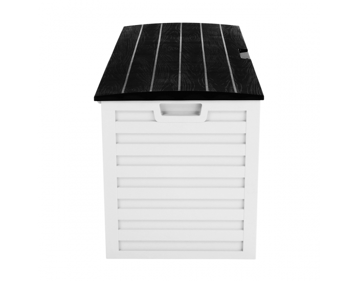 Záhradná truhlica Padmo - biela / čierna