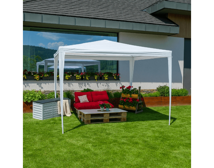 Záhradná truhlica Padmo - biela / čierna