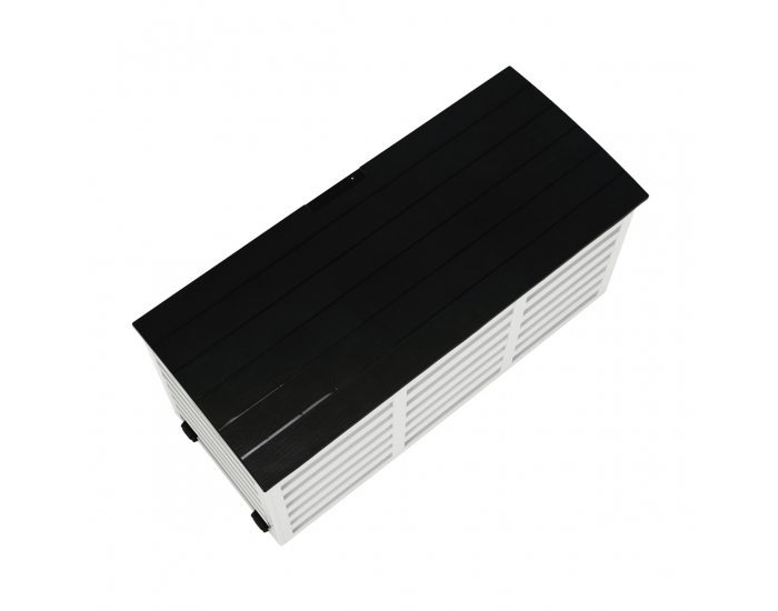 Záhradná truhlica Padmo - biela / čierna