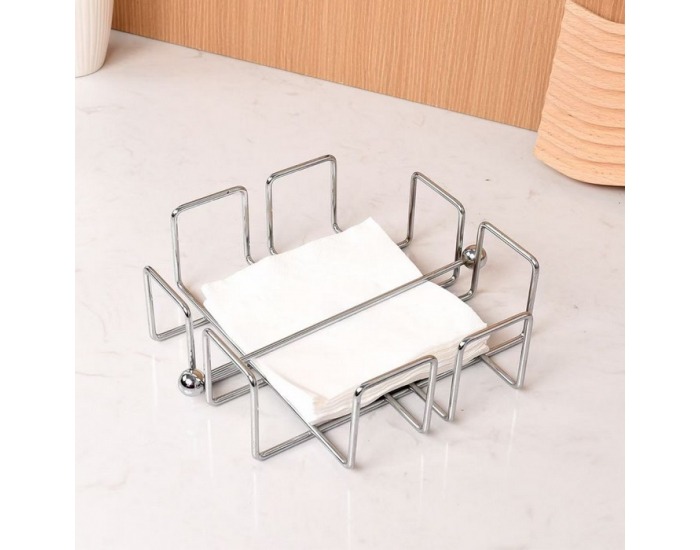 Stojan na servítky Palino - strieborná